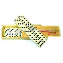 Holzkiste Domino-Set